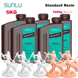 SUNLU 5KG Standard Resin 405nm LCD Printer Photon Curing Good Precision Smooth Surface Low Odor Model Garage Kit Printing