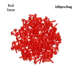 100Pcs 3-6MM Plastic Mini Safety Round Nose For Doll Teddy Dog Stuffed DIY Dolls Animals Plush Toys Eyes Accessories