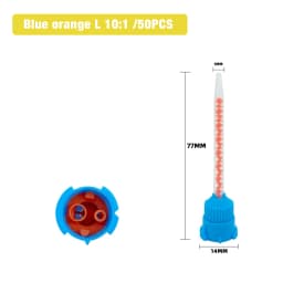 50/100PCS Dental Mixing Tips 1:1 Dental Silicone Tips Printing Gun Mixing Tips Dental Materials Dental Supplies Mixing Tube
