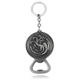 Dragon House Keychain Targaryen Dragon Shape Keyring for Fan Collection Accessories Friends Gift