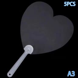 5Pcs Plastics Transparent Blank Fan Children DIY Stage Performance Hand Fan Decor For DIY Craft Make Hand Graffiti Fan