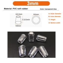 2.5/3/3.5/4/5/6/7/8/10mm PVC Round End Cap Cover Screw Thread Hook Cover Soft Plastic Caps Coat Hanger Anti Protective Sleeve