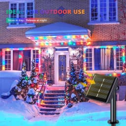 Solar Silver Wire Light String Halloween Christmas Weddings Parties Outdoor Waterproof Eaves Decorations Fairy String Lights