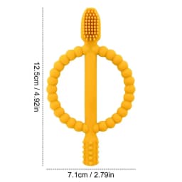 Baby Silicone Training Toothbrush Safe Toddle Teether Chew Toys Teething Ring Gift Infant Baby Chewing Clean Teething Toys