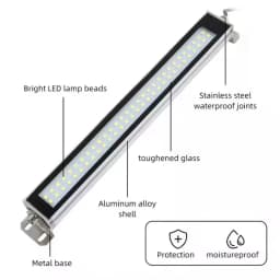 LED Workshop Light CNC Machine Tube Industrial Lighting LED Work Lamp for Machine Tools 220V 24V Aluminum Alloy IP68 Led Lamps