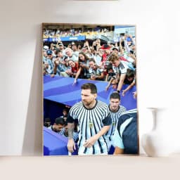 L-Lionel M-Messi Poster Self-adhesive Art Waterproof Paper Sticker Coffee House Bar Room Wall Decor