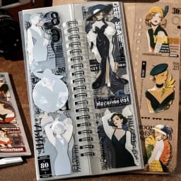 Mr Paper 20Pcs Character Die-Cut Strip Coil Stickers Scrapbooking Journal Photo Frame Decoration Phone Case DIY Collage Material