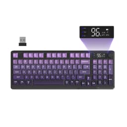 ZIYOU LANG M96 Wireless Gaming Keyboard with Display Screen & Knob, Bluetooth/2.4GHz Quiet Membrane Keyboard, 3000mAh Rechargeable