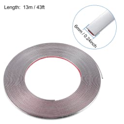 3M/5M Exterior Car Chrome Body Strip Bumper Auto Door Protective Moulding Styling Trim Sticker 6MM 8MM 10MM 12MM 15MM 20MM 30MM