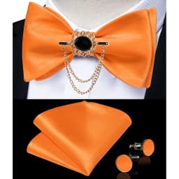 Exqusite Men's Self-tie Bowties Wedding Neck Ties For Man Accessories Cufflinks Hanky Brooch Set Red Black Yellow Blue Bowtie