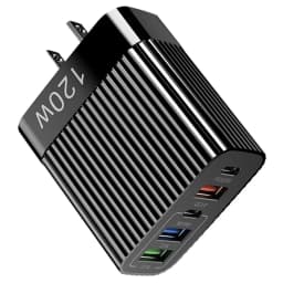 USB Fast Charger 120w Multiple Port Charger Block Fast Charging Station Hub Portable Type C Charging Outlet For Mobile Phones