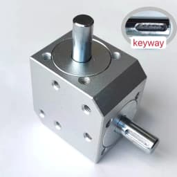 New Right Angle Conical Bevel Gearbox Right Angle Commutator Device Speed Ratio 1:1 Double 8MM Shaft Gear Material 45 Steel