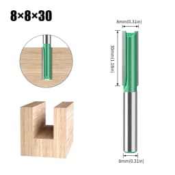 3mm-20mm Diameter 8mm Shank Straight Bit Tungsten Carbide Single Double Flute Router Bit Wood Milling Cutter For Woodwork Tool