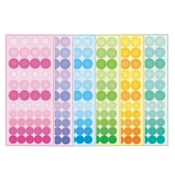MOHAMM-Cream Gradient Dot Letter Stickers, Diary, Calendar, Planners, Poster, Cards, Multifunction Material, 12 Sheets