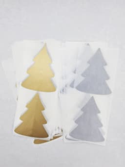 Gold Christmas Tree SCRATCH OFF Stickers Paper For Christmas Gift/Reward/Coupon/Surprise Postcard