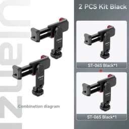 Ulanzi ST-06S Universal 360° Mobile Phone Clip Holder for 1/4 Screw Tripod Mount Adapter For Samsung iPhone Xiaomi Cellphone