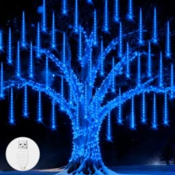 USB Falling Meteor Lights LED String Warm White Blue Colorful 30CM8Tubes 50CM8Tubes IP54 Waterproof 8 Modes Festival Yard Decor