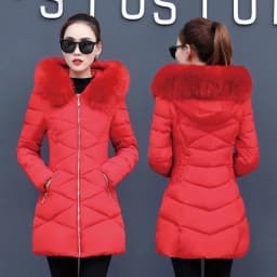 Korean Fashion Slim Thin Long Down Cotton Jacket Winter Warm Thick Parkas Cotton Women Snow Outerwear Big Fur Collar Female Coat