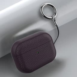 for Airpods Pro 2 Pro Airpods 1 2 3 Leather Case Cover with Keychain Protective Case Cover Skin for Men Women, Front LED Visible