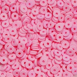 350Pcs/Lot 6mm Flat Round Polymer Clay Beads Loose Spacer Beads for Jewelry Making DIY Needlework Bracelet Necklace Earrings