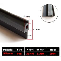 1/5Meter 9 Shape Auto Rubber Seals Car Door high temperature Oven Steam Doors Window Silicone P-Type Weather Strip