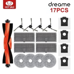 Dreame X40 Ultra X40 Pro S30 Pro Ultra Robot Vacuum Spare Parts Main Side Brushes Mop Cloths HEPA Filters Dust Bags Accessories