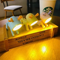 Cute Mini Night Light LED Cartoon Hero Police Desk Lamp Desktop Ornament Bedside Bedroom Table Lights Children Holiday Kid Gifts