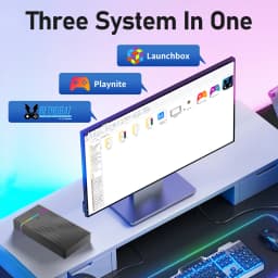 3TB Gaming HDD Playnite&Retrobat&Launchbox Retro Game Console with 17000+ Games for PS4/PS3/PS2/Wii/Wiiu/SS and WIN PC/Laptop