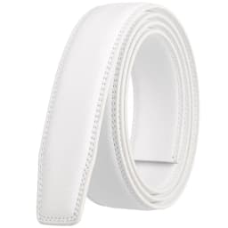 Men's Belt Accessories White Replacement Belt 3.5cm without buckle Ratchet Leather Belt High-end luxury belt for men