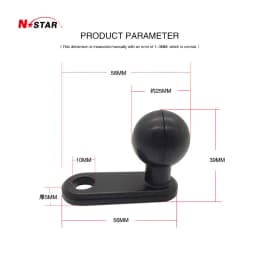 1 Inch 25mm Ball Head Adapter Motorcycle Handlebar Clamp Mount Phone Ball Head Mount Aluminum Ball Base Socket Arm Mount for Ram