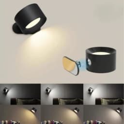 New USB Rechargeable 360 Degree Rotate Magnetic Wall Lamp Touch Control LED Mounted Reading Wall Light For Bedroom