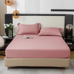 Black Fitted Sheet Home Bed Linen 90x200 Bed Cover with Elastic Band Tampa De Colchão Double Bedsheet (Pillowcase Need Order)