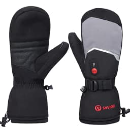 Savior Heat Winter Mittens Ski Heated Gloves Rechargeable Eelctric Battery for Men Women Keep Warm Heated Outdoor Sports Gloves