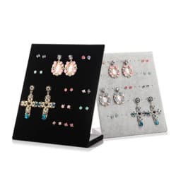 High Quality Velvet L-shaped Necklace Display Rack Jewelry Display Storage Necklace Board Earrings Ring Pendant Props