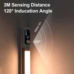 LED Digital Display Motion Sensor Night Light Type C Rechargeable Closet Light Magnetic Sensor Lamp For Cabinet Kitchen Lighting