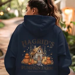 Hagrids Pumpkin Farm Magically Grown Graphic Print Men's Women's Sweatshirt Vintage Hallowmas Winter Casual Streetwear Hoodies