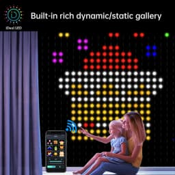 App Curtain String Light DIY Picture Text Display Led Fairy Light Garland RGB LED String Light Curtain Lights Wedding Decor