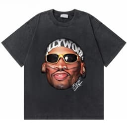 Washed Vintage The Worm Dennis Rodman I'm Back T-shirt Men Women Fashion Hip Hop Oversized T Shirts Male Rock Retro Streetwear