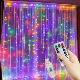Home Decoration Garland Lights LED USB Curtain String Lights 8 Modes Fairy Christmas with Remote Control for Bedroom Wedding