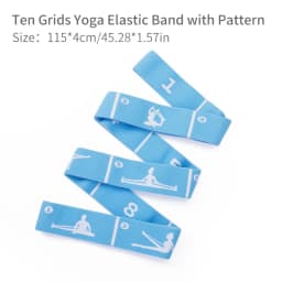 Yoga Stretching Straps with 8/10/12 Loops for dnace, Physical Therapy, Elastic Stretch Bands for Pilates, Gymnastics, Ballet