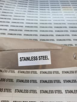 620pcs 22x9mm Matte Silver Sticker Writting With STAINLESS STEEL For Metallic Products Packaging Label
