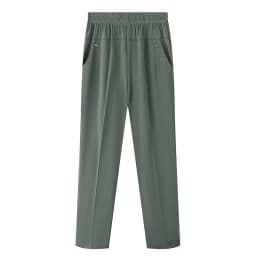 Middle Aged Women's Pants 2026 New Summer Thin High Waiste Elastic Loose Straight Pants Female Casual Trousers 5XL 6XL 7XL 8XL
