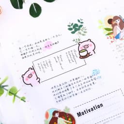 40pcs Pig Expression Hand Account Sticker Decoration Pattern Cute Cartoon Japanese Mobile Phone Case Ipad Notebook Material