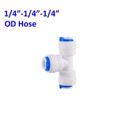 Reverse Osmosis Quick Connector 1/4"3/8"OD Hose Tee Y Coupling 4 Way Equal Convert Elbow Straight RO Water Aquarium Pipe Fitting