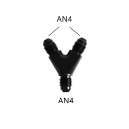 High Quality AN4 AN6 AN8 AN10 Y Adapter Block Male Thread Fuel Hose Fitting Adapters Tee Oil Pipe Joint Universal Aluminium