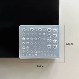 3D Mold Silicone Nail Art Decorations DIY Flower Design Templates Mold For Nails Jewelry Crafts Transparent Nails Mold Tool