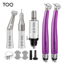 TOQ Dental External Low Speed Handpiece Set With Light Three-way Water Spray Whole Type Dental Tools Kit Dental Equipment