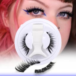 2 Pairs Magnetic Eyelash Natural Look Fluffy False Eyelashes Reusable Magnetic Eyelash Set with Applicator No Glue Need Makeup