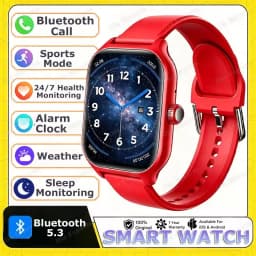2026 New Smart Watch Bluetooth Call Message Reminder 24 Hour Health Monitoring Smart Watch Gift for Men and Women Ht22