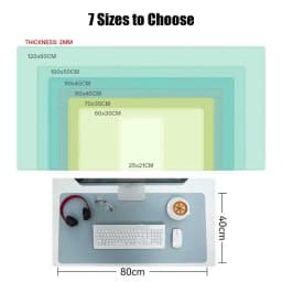 Large Size Office Computer Desk Protector Mat PU Leather Waterproof Non Slip Mouse Pad Desktop Keyboard Desk Pad Gaming Mousepad